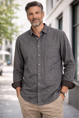 Lækker langærmet HERRE skjorte fra Preend